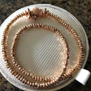 Hillberg Berk Sparkle Ball wrap bracelet Rose Gold